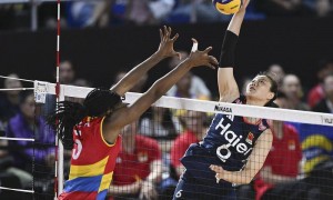 世锦赛-中国女排3-1哥伦比亚 取2连胜提前晋级16强