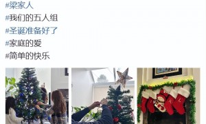 钟嘉欣婚变风波后晒全家福！提前一个月装饰圣诞树，老公没露面